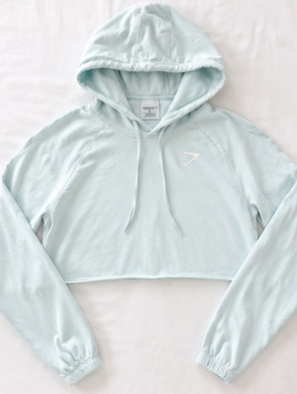 Gymshark Cropped Hoodie Sweatshirt Mint Green Medium